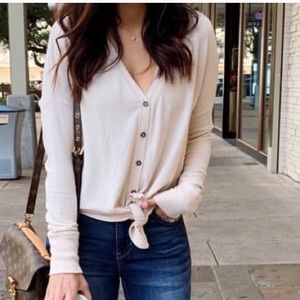 Abercrombie Tie Front Top